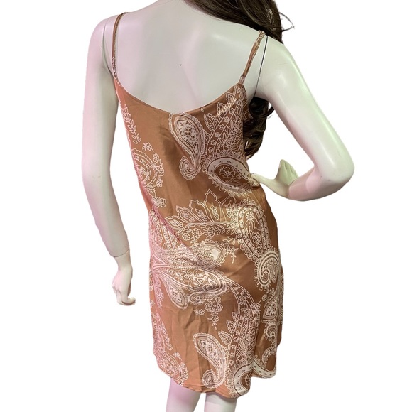 TIMING SLIP DRESS MIDI  SIZE XL COPPER/TAN - Picture 12 of 13